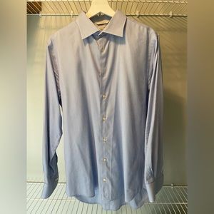 SuitSupply Men’s Dress Shirt Button Down Extra Slim Fit Blue